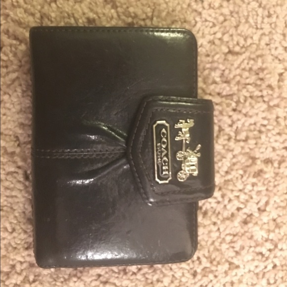 Authentic black medium size coach wallet
