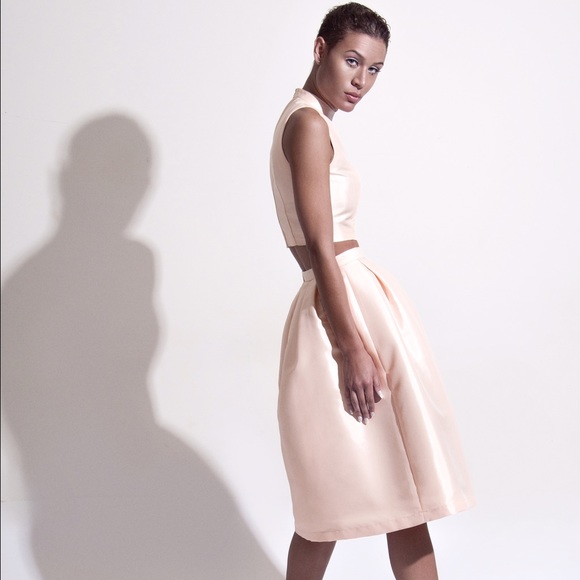 Pink Satin Crop Top - Picture 2 of 4