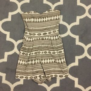 Strapless romper