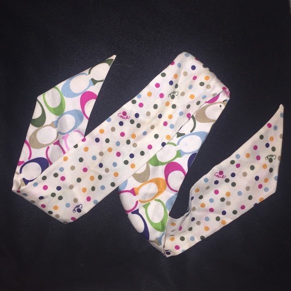 Multi-Color COACH Purse/Hair Scarf/Ribbon