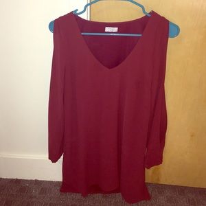 Tobi dress with slit sleeves