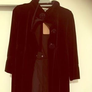 Vintage Free People Velvet Hooded Jacket