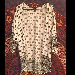 Forever 21 elephant kimono