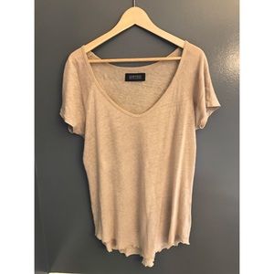 Zara Cream linen t-shirt