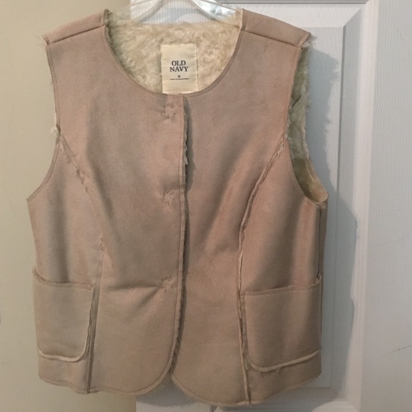 Cream Faux Suede Vest