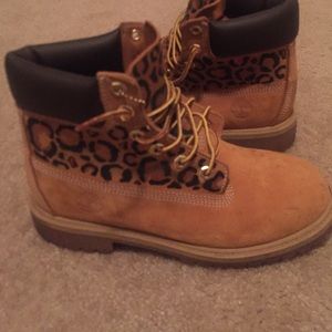 leopard timberland boots