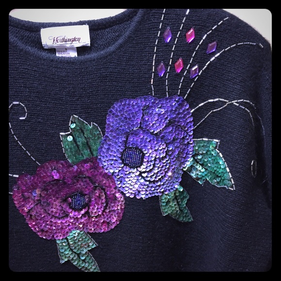 Vintage Sequin & Beaded Sweater