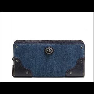 Coach denim colorblock Mercer wallet