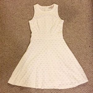 LOFT White Eyelet Summer Dress