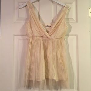 Bohme Tops - Cream & Olive Empire Tanks Bohme Tops - Cream & Olive Empire Tanks