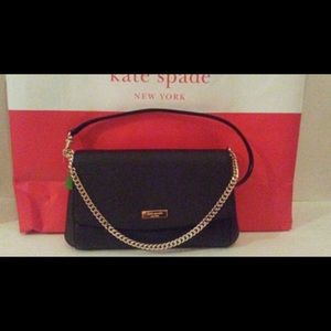 Kate Spade laurel way Greer black gold chain bag