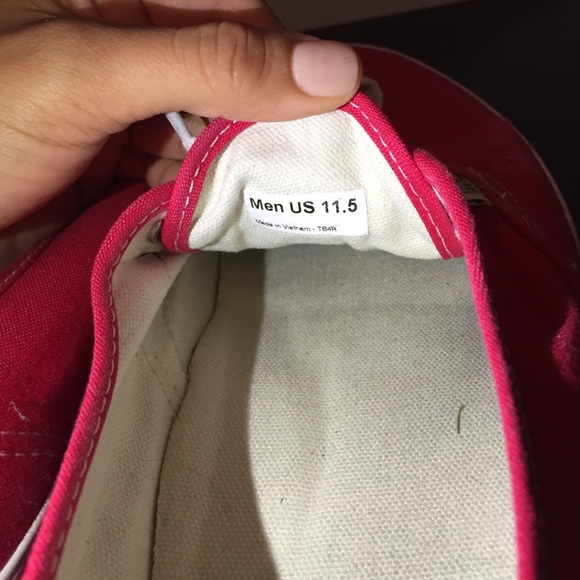 Vans Authentic Red Skate Shoes - Picture 3 of 4