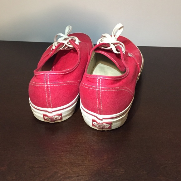 Vans Authentic Red Skate Shoes - Picture 4 of 4