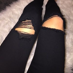 Paige distressed stretchy jeans