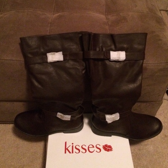 New kisses women fashion boots size 8 color brown - Picture 1 of 4