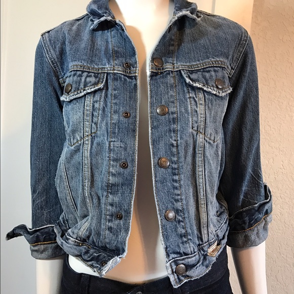 Abercrombie kids denim jacket small