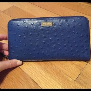 NOT FOR SALE- Kate Spade lake Blue ostrich wallet
