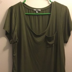 Olive Green Crop Top
