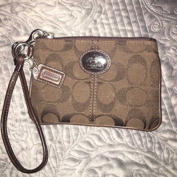 Brown Coach Wristlet