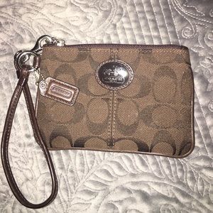 Brown Coach Wristlet