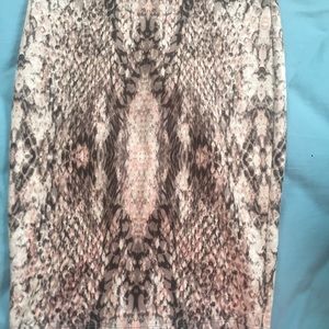 BarIII snakeskin pencil skirt