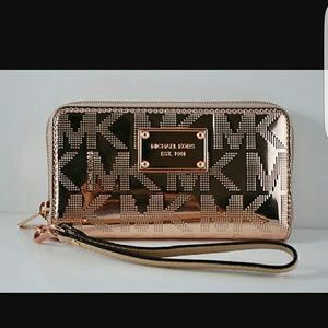 Michael kors Rose Gold mirrored wallet