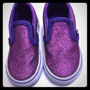Purple glitter vans 7c