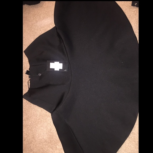 Flare out black scuba skirt