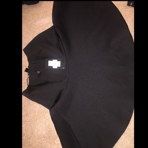 Flare out black scuba skirt