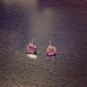 Betsey Johnson rose studs