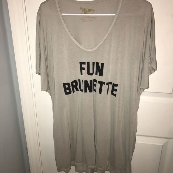 Fun brunette mumu t