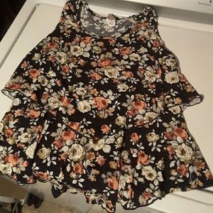 Girls flowered blouse