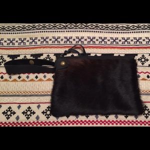 Cowhide wristlet