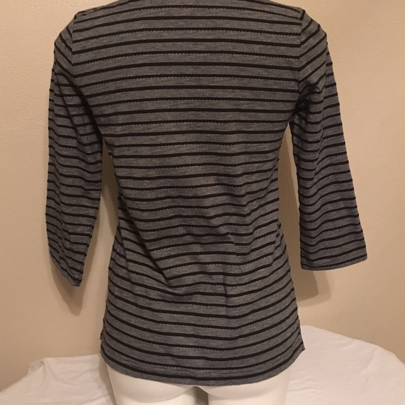 Croft & Barrow Striped 3/4 length sleeve - Picture 4 of 4