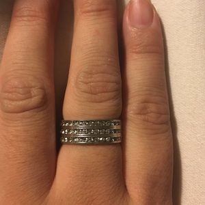 Reserved!!! Three row cz ring