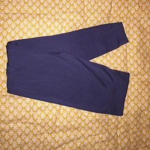 Dark gray fleece lined leggings. Plus size.