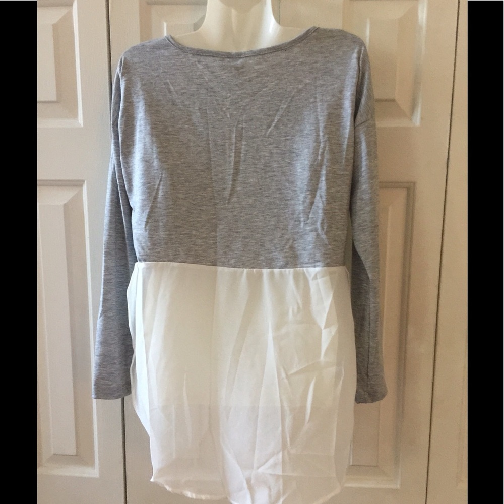 ⬇️ $26 GRAY & WHITE COLOR BLOCK HI LOW TOP SIZE M - Picture 6 of 7
