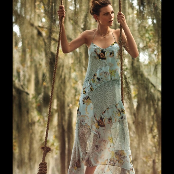 🛍BOGO🛍ONE LEFT! NWT Anthro Rainflower Lace Dress - Picture 3 of 4