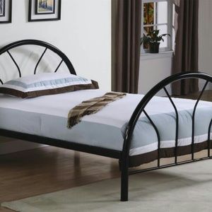 Single metal bed frame