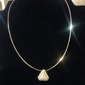 Vintage Gold Chain and Crystal Choker
