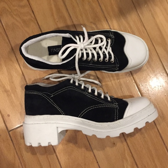 90s deadstock chunky saddle platform sneakers
