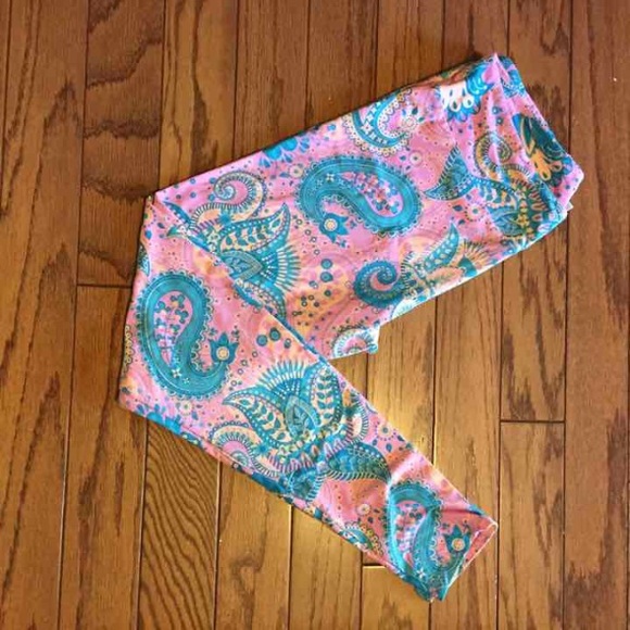 Pink Paisley Lularoe OS Leggings