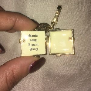 Juicy couture gold Christmas present charm