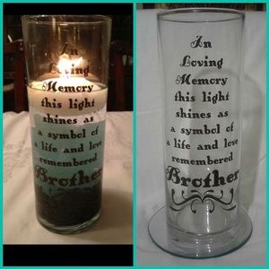 Glass "In Memory" cylinder