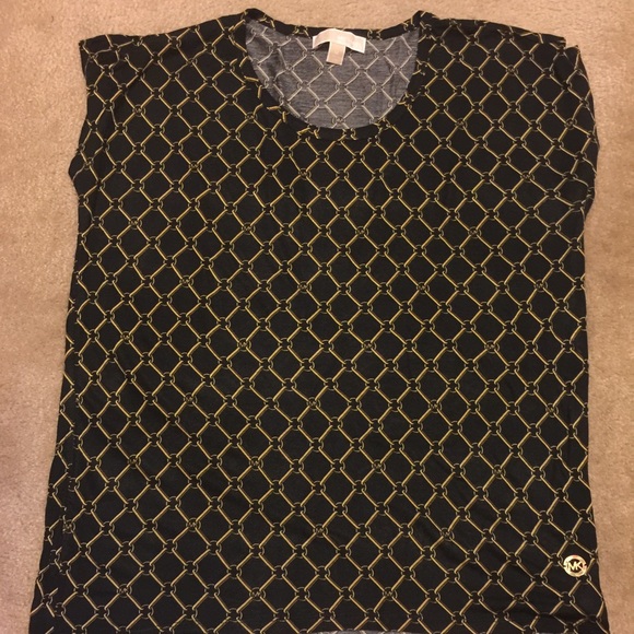 NEW MICHAEL KORS MK LOGO SOFT TEE, SIZE M