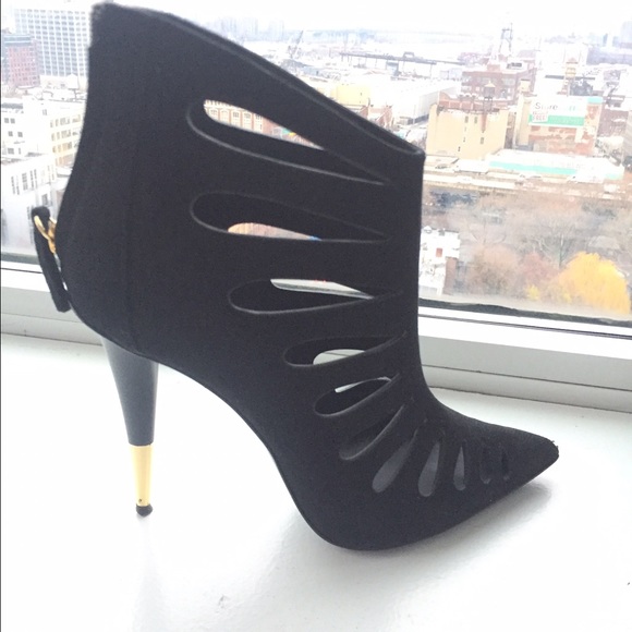 Giuseppe Zanotti laser cut booties with shoe box