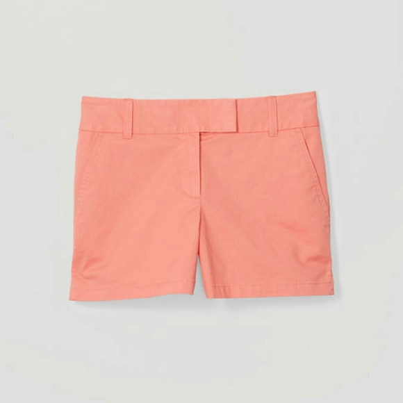 Ann Taylor LOFT coral pink 4" inseam shorts 0