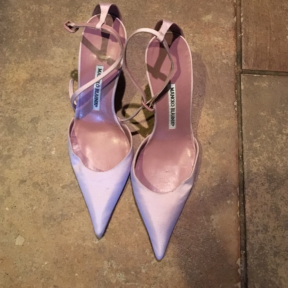 Gorgeous pink ankle strap Manolo Blahniks