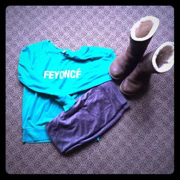 Gray Corduroy leggings