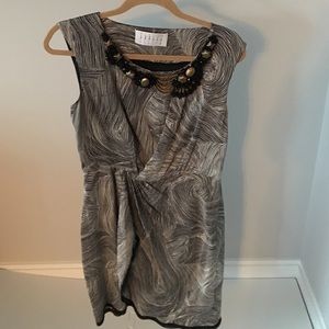 Jodi Arnold Silk Cocktail Dress w/ Embellishment